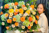 Lớp học cắm hoa cá nhân tại Long Biên - Hà Nội