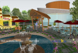 Thiết kế quán cafe sân vườn kết hợp với hồ cá koi đẹp Miền Đông Nam Bộ