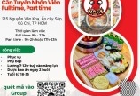 NAGA Cần Tuyển Nhân Viên Fulltime, Part time