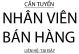 Cty Thực Phẩm Khangphucfood tuyển NV Sales bán hàng 