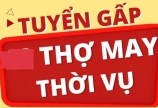 Tuyển gấp thợ may thời vụ may tấm bạt dẻo làm tại QL50 Bình Chánh 