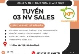 CÔNG TY TNHH THỰC PHẨM KHANG PHÚC TUYỂN 3 NV BÁN HÀNG (SALES)