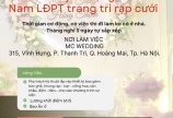 Tuyển 2 Nam LĐPT trang trí rạp cưới