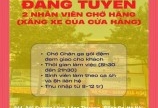 KHODEM CẦN TUYỂN 02 Nhân viên chở hàng (xăng xe của cửa hàng)