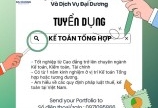 TUYỂN KẾ TOÁN TỔNG HỢP