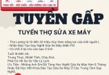 MINH PHÁT MOTO CẦN TUYỂN THỢ SỬA XE MÁY