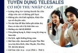 Tuyển NV TELESALES tư vấn CSKH qua ĐT làm tại văn phòng máy lạnh