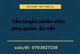 ĂN VẶT TRÀ TRỘN 19 tuyển NV nữ partime làm tại Bình Thạnh