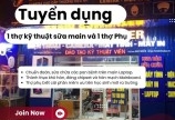 Cần tuyển 1 thợ kỹ thuật sữa main và 1 thợ Phụ