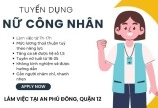 Xưởng cá cần Tuyển Nữ công nhân gia công cá