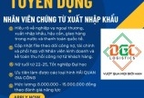 Tuyển nhân viên chứng từ Xuất nhập khẩu