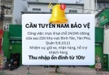 Chuỗi cửa hàng thực phẩm cần tuyển nam bảo vệ