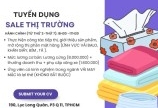 TUYỂN DỤNG 4 NHÂN VIÊN SALE THỊ TRƯỜNG