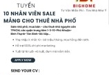 Công Ty Big Home tuyển 10 nhân viên sale mảng cho thuê nhà phố