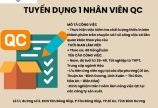 CÔNG TY TNHH BAO BÌ SAHA DHARAWWAT TUYỂN DỤNG 1 NHÂN VIÊN QC